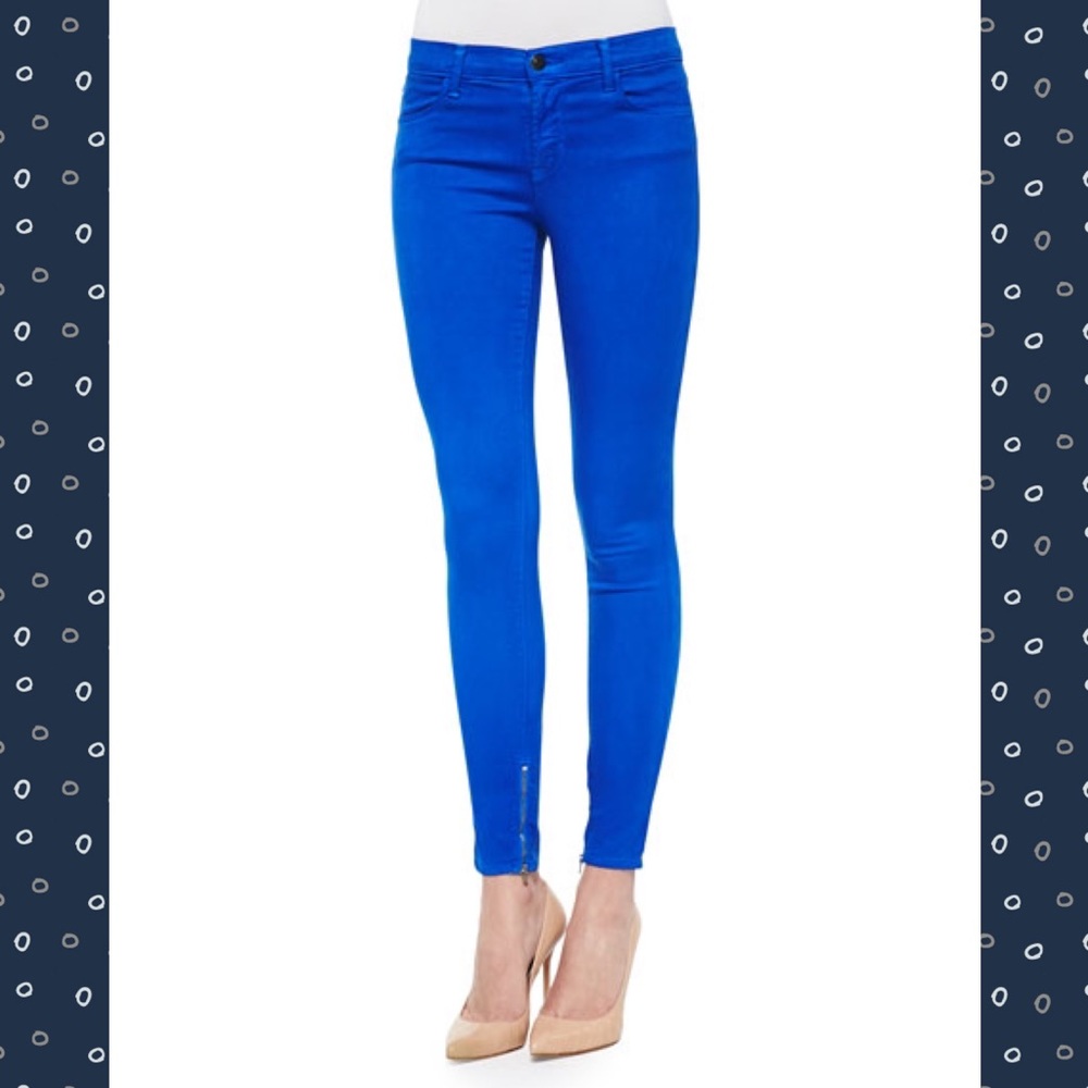 J Brand Electric Blue Ankle Crop